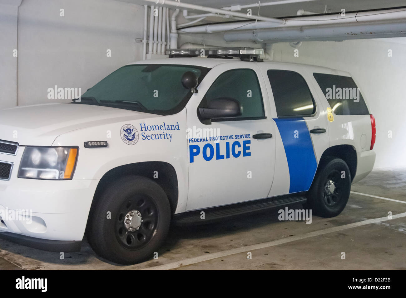 Truck from Federal Protective Service Police division of Homeland Security Stock Photo