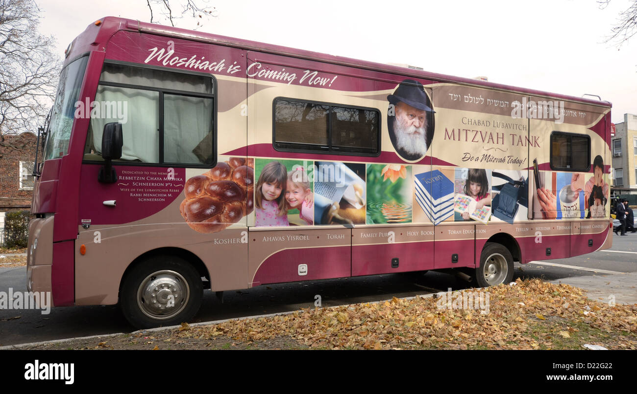 MItzvah Tank parked in the Crown Heights section of Brooklyn, New York