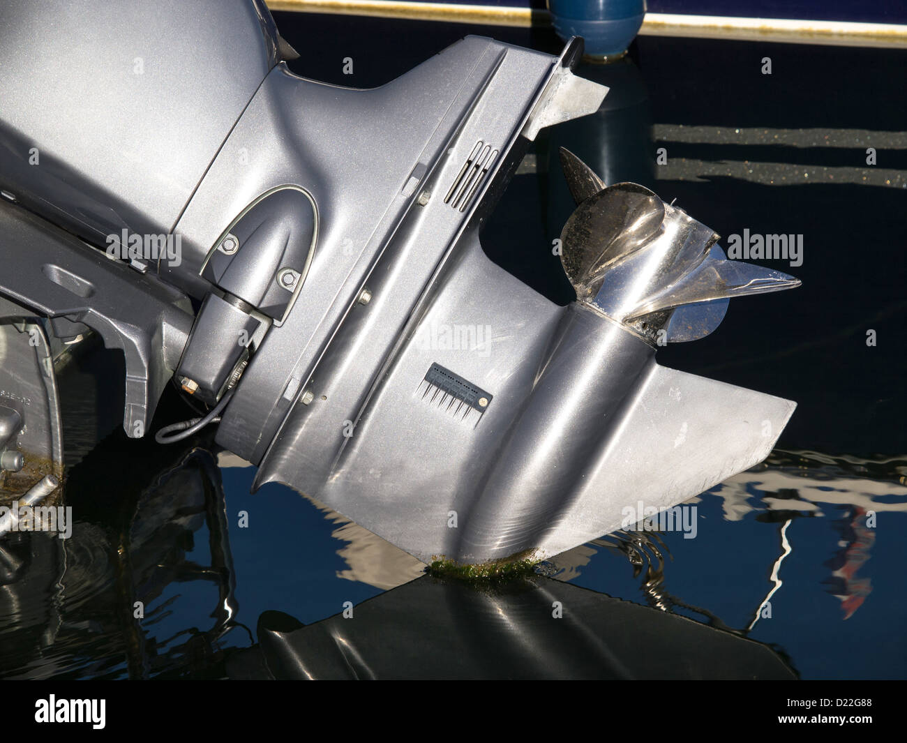 outboard engine propeller on the water Stock Photo Alamy