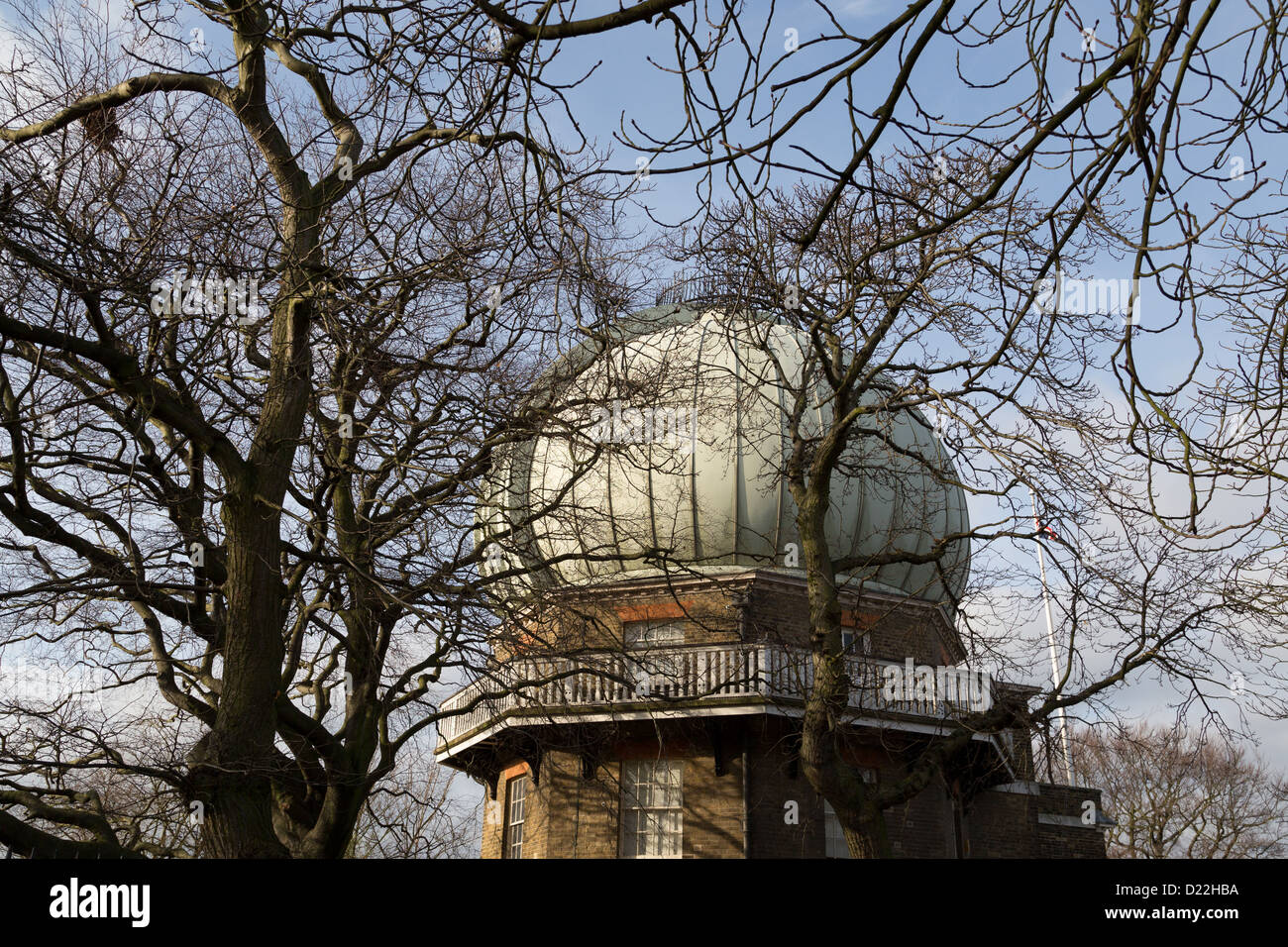 The dome of the Royal Observatory at Greenwich in London Stock Photo