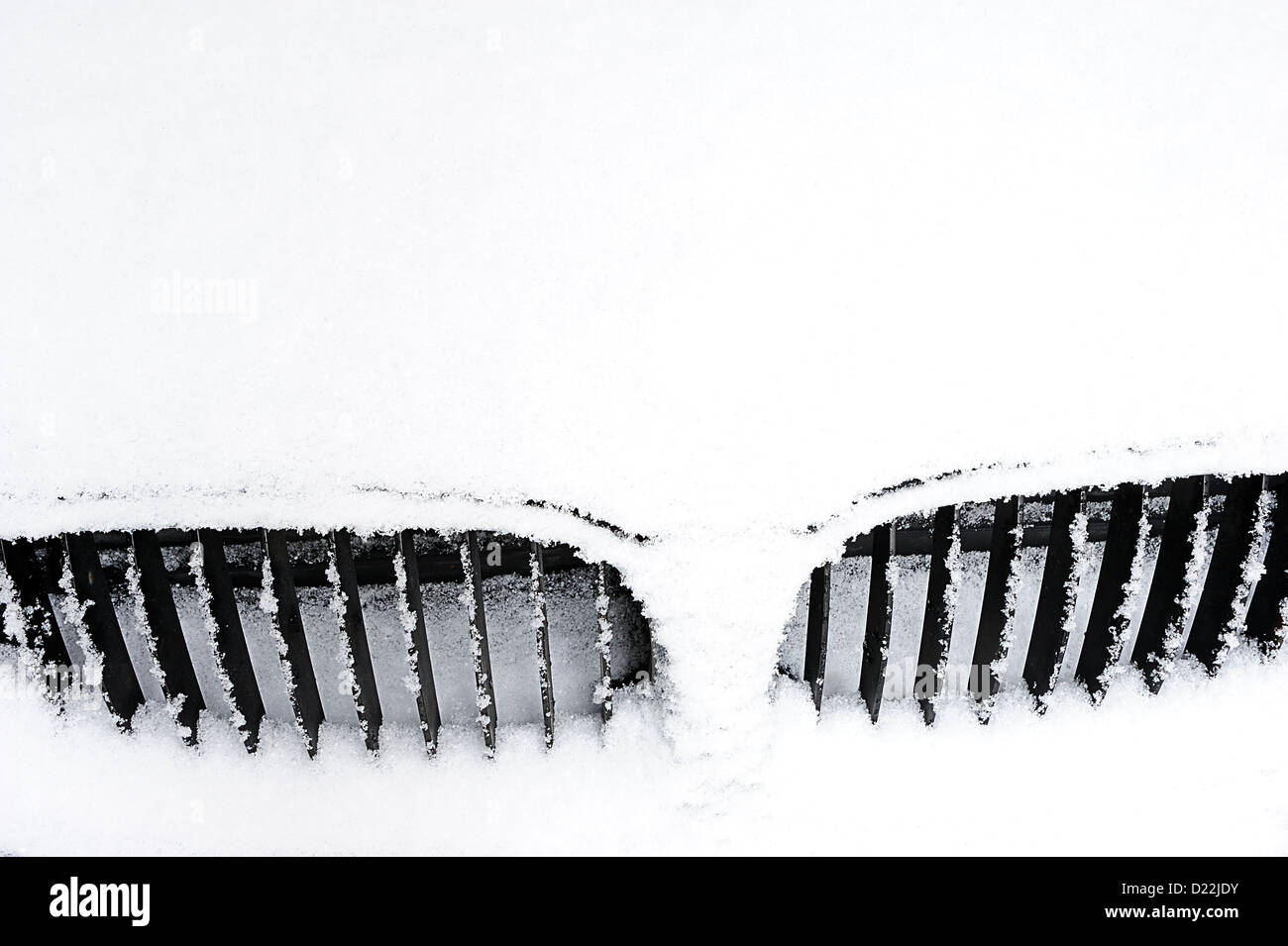 A car covered with snow Stock Photo