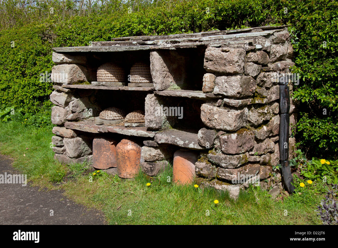 19th century Bee Shelter at St Fagans National History Museum Stock