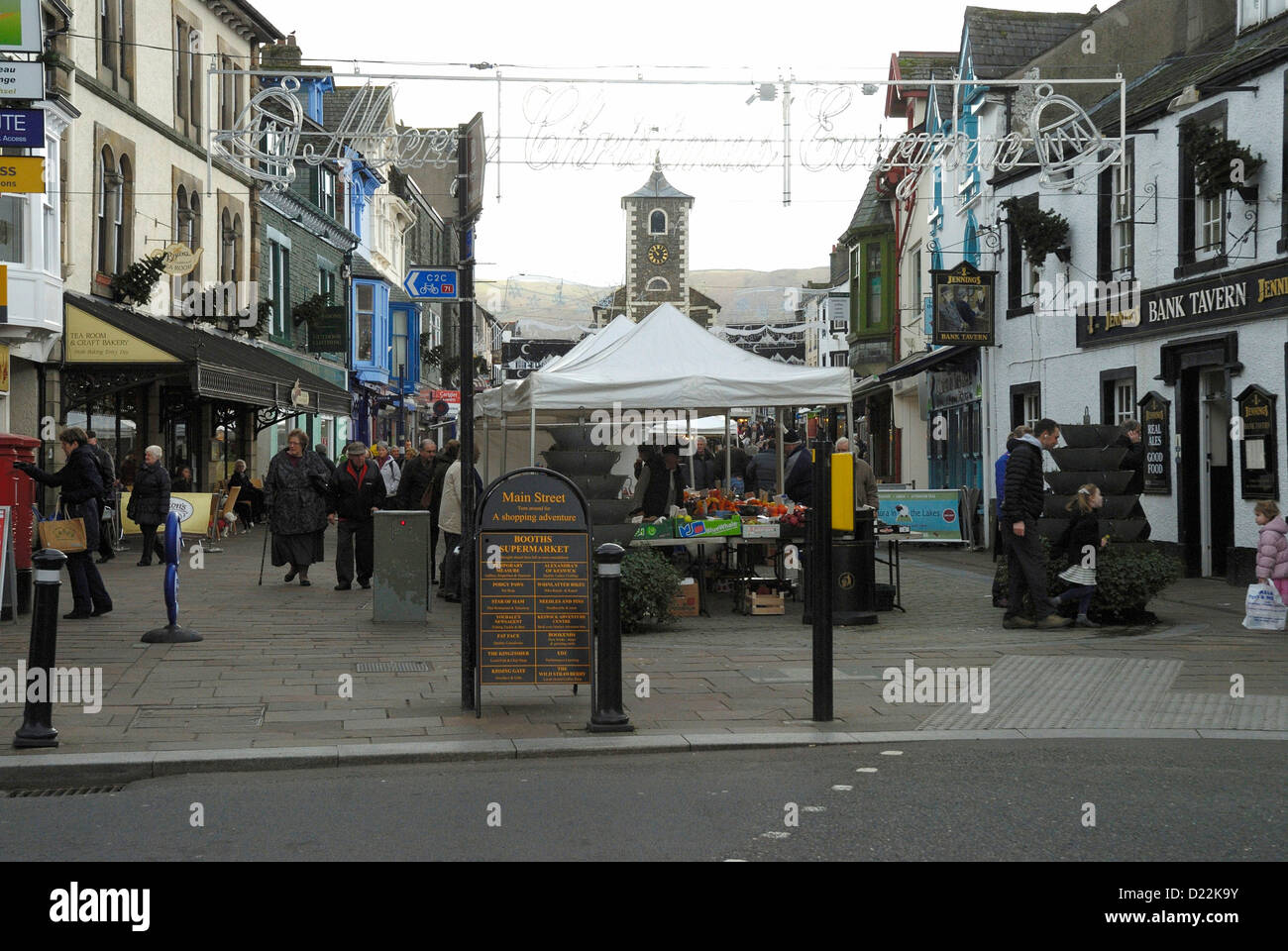 Keswick town centre Stock Photo Alamy