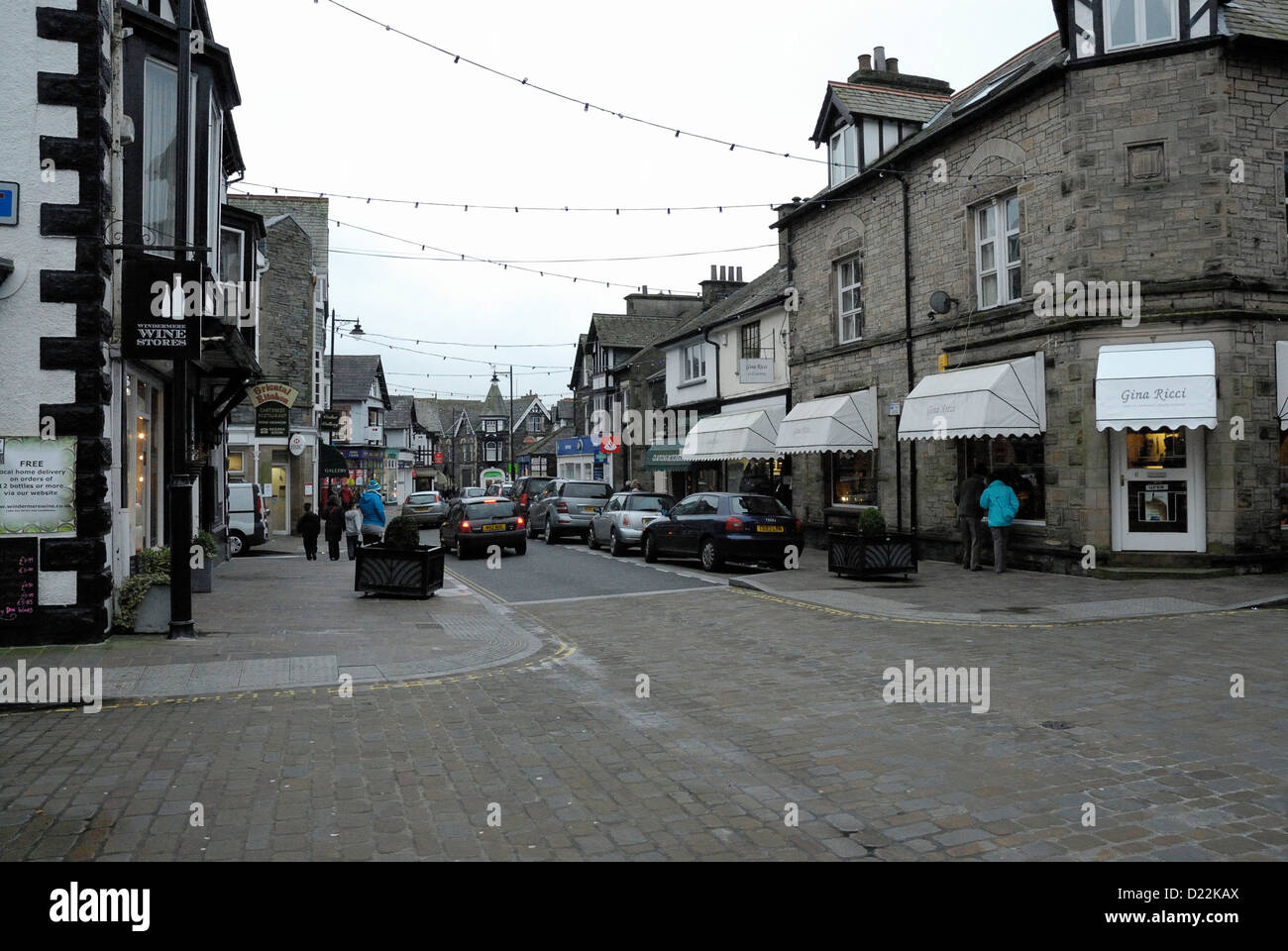 Windermere town centre Stock Photo
