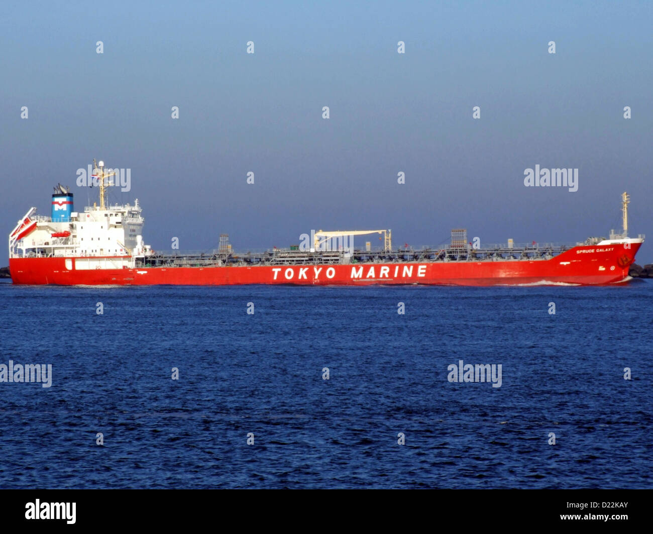 Spruce Galaxy  approaching Port of Rotterdam, Holland Stock Photo