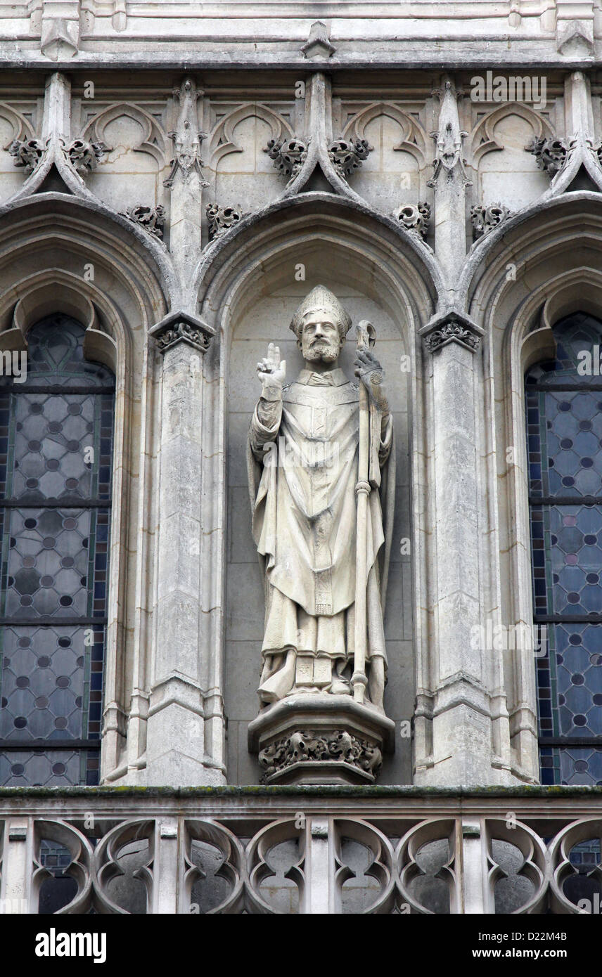 Statue of Saint, Saint Germainl'Auxerrois church, Paris Stock Photo