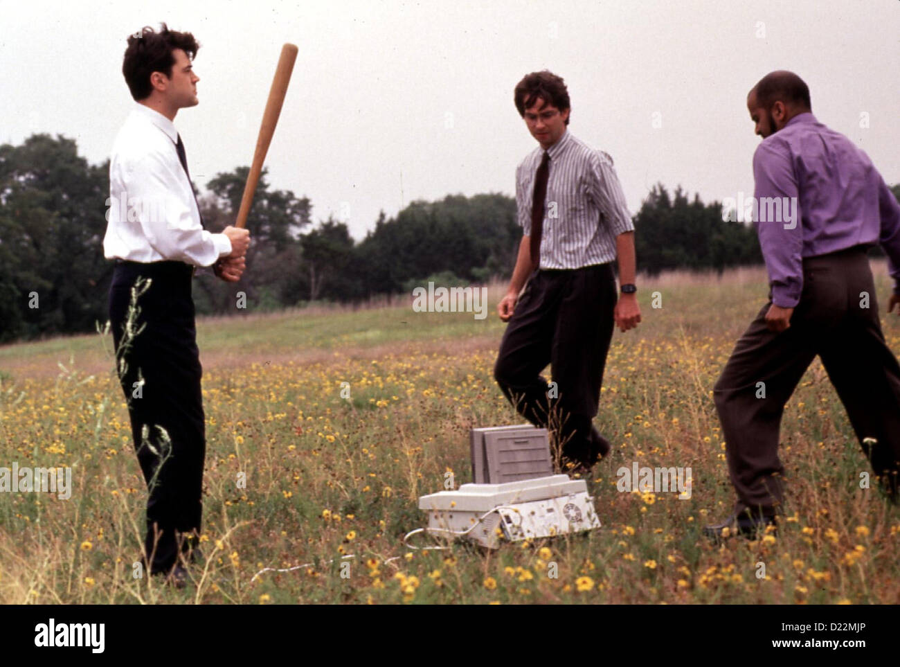 Alles Routine  Office Space  Peter (Ron Livingston), Michael (David Herman), Samir (Ajay Naidu) *** Local Caption *** 1999 20th Stock Photo