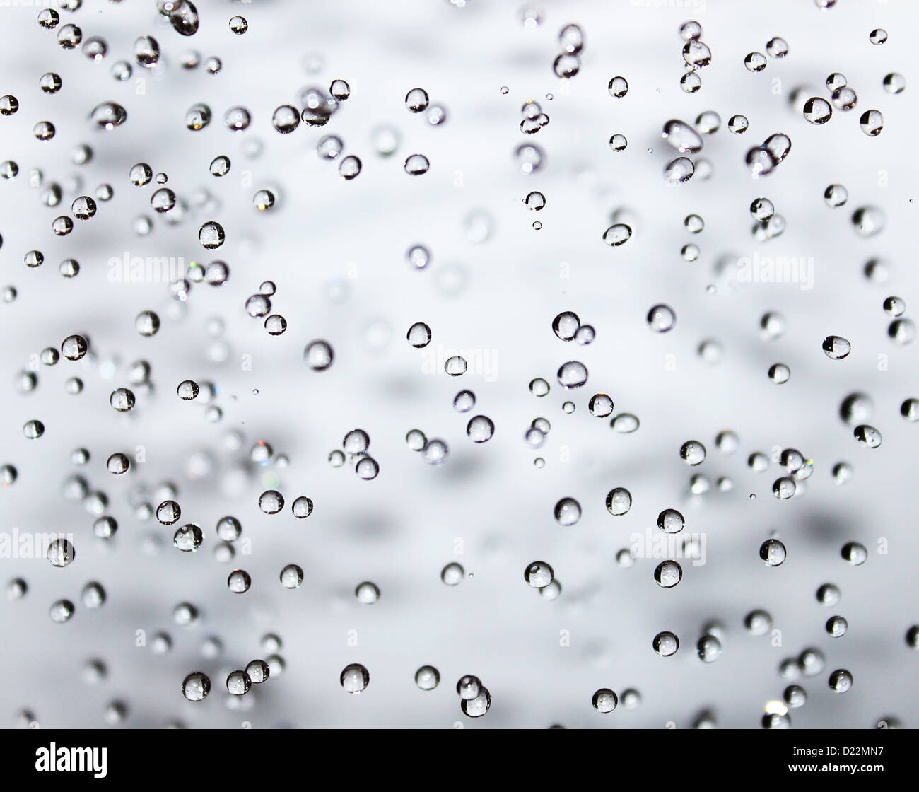 Lot of flying water drops Stock Photo