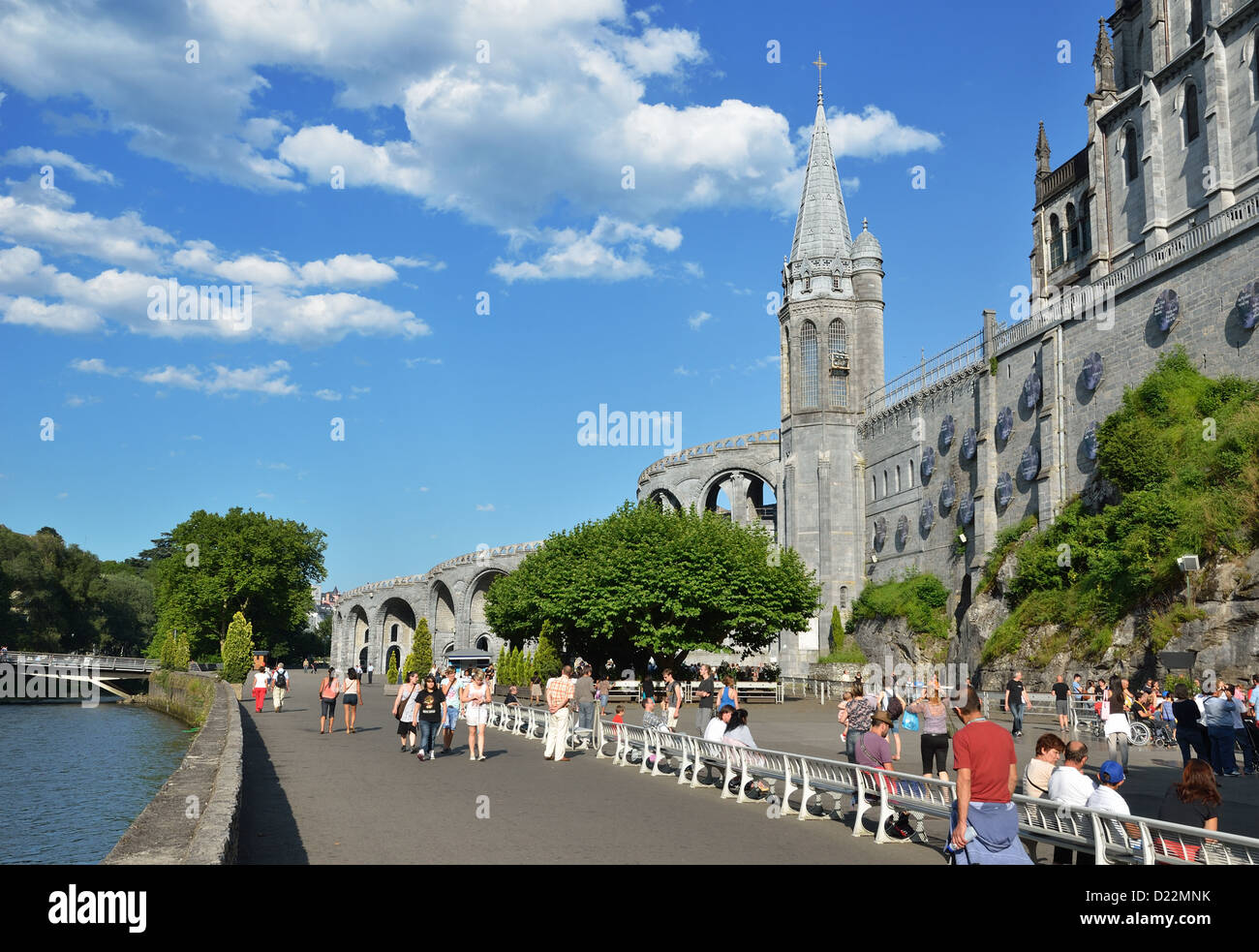 Near the Grotto in Lourdes Stock Photo