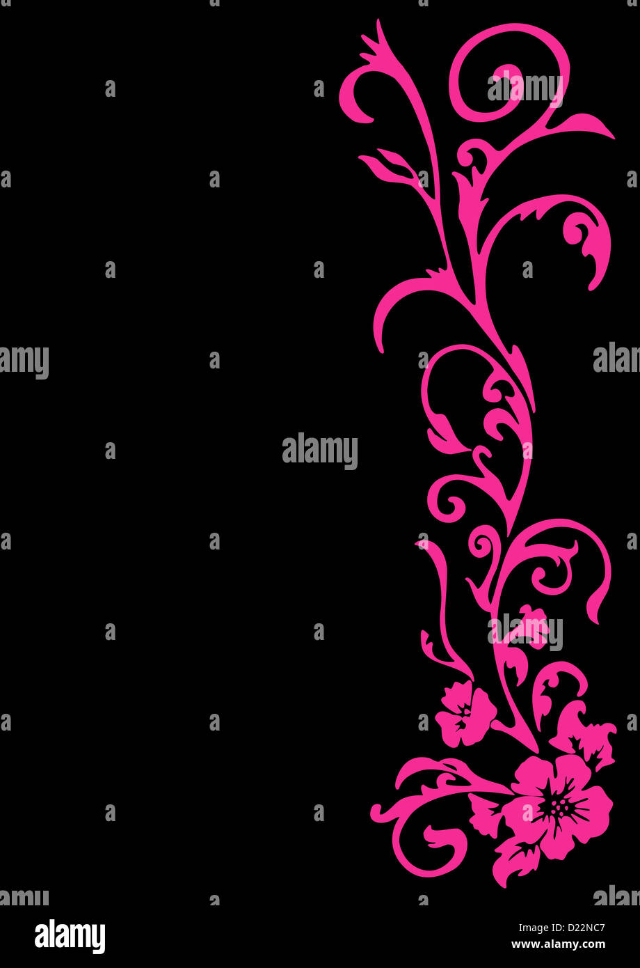 Tribal flower with veins Stock Photo