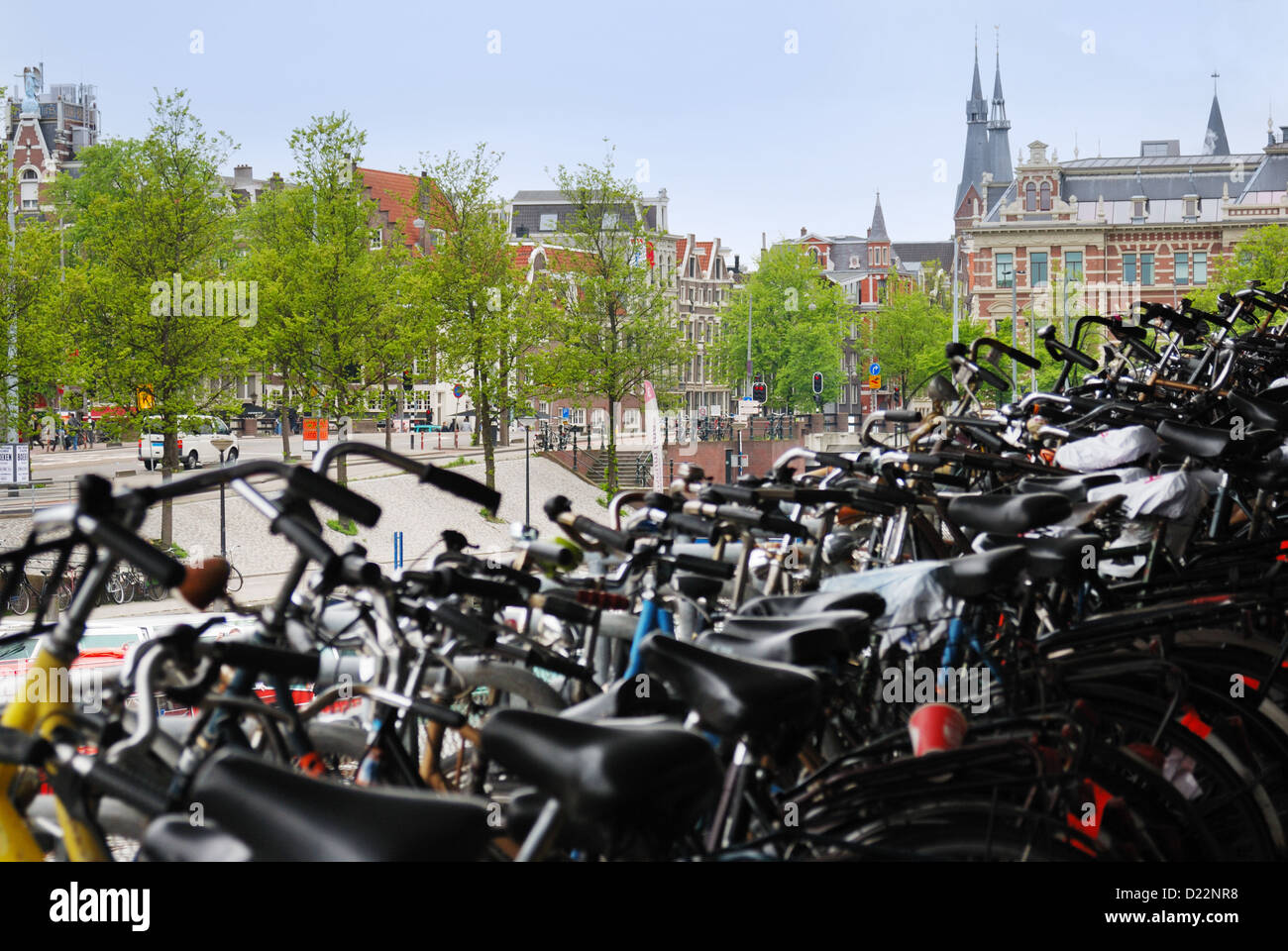 Bike parking central station amsterdam hires stock photography and