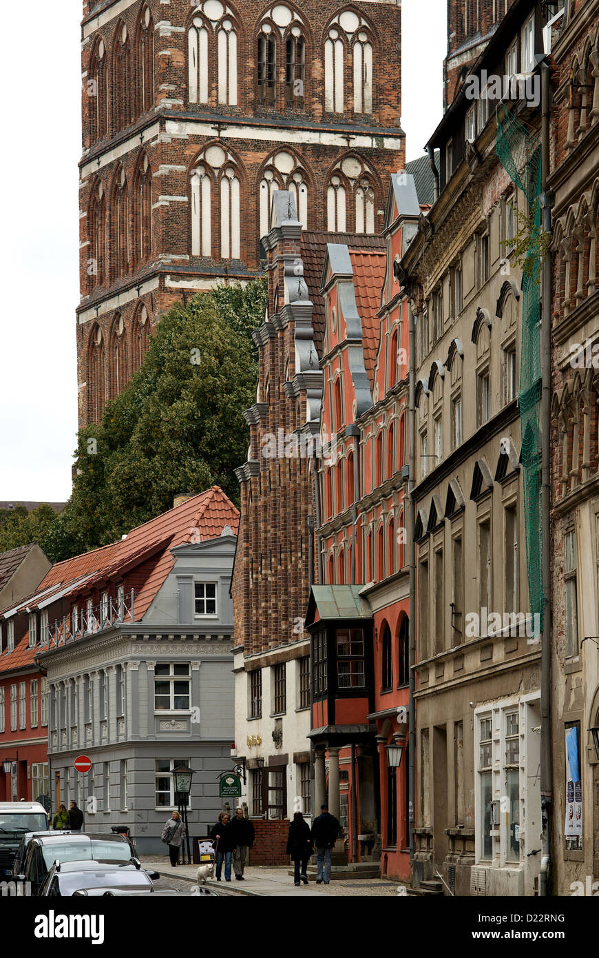 Stralsund, Germany, historic buildings in the Old Town Stock Photo - Alamy
