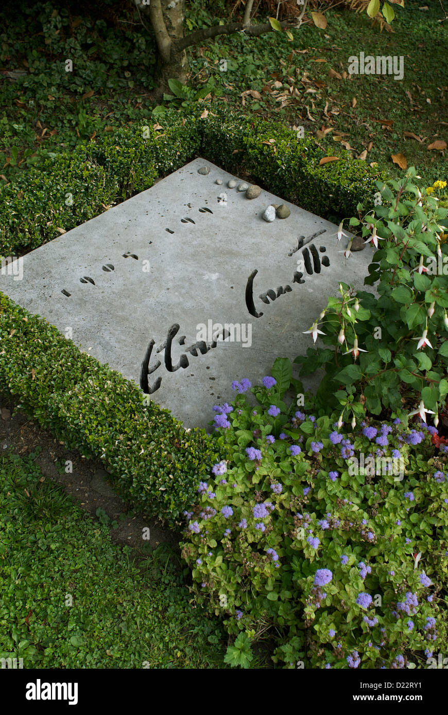 Zurich, Switzerland, the grave of the writer Elias Canetti Stock Photo