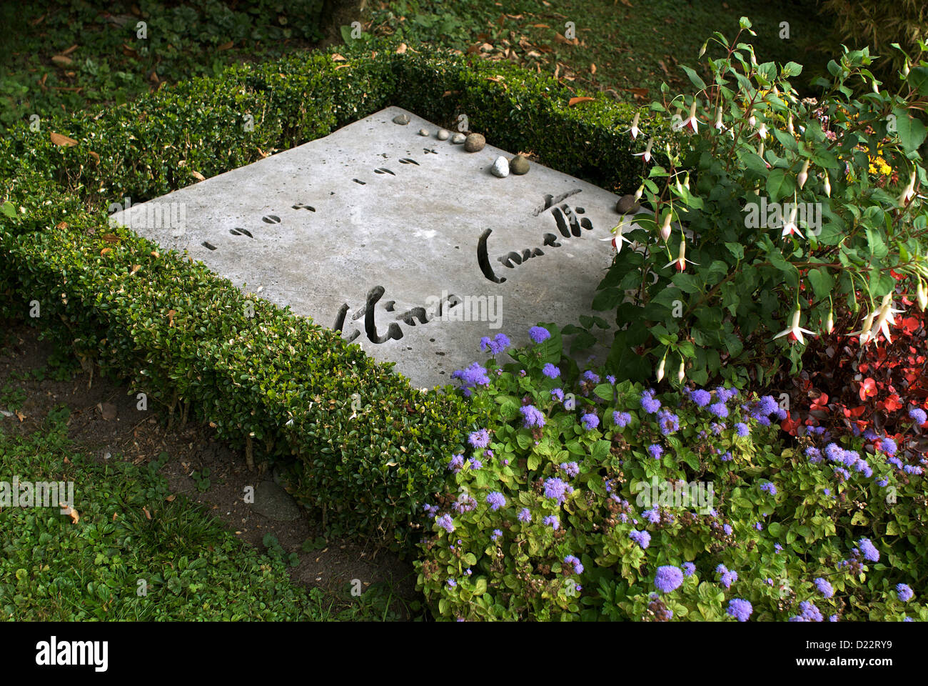 Zurich, Switzerland, the grave of the writer Elias Canetti Stock Photo