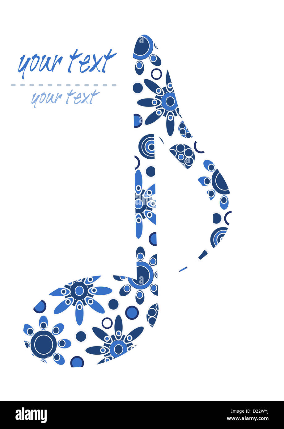 Pattern blue big note with place for your text Stock Photo - Alamy