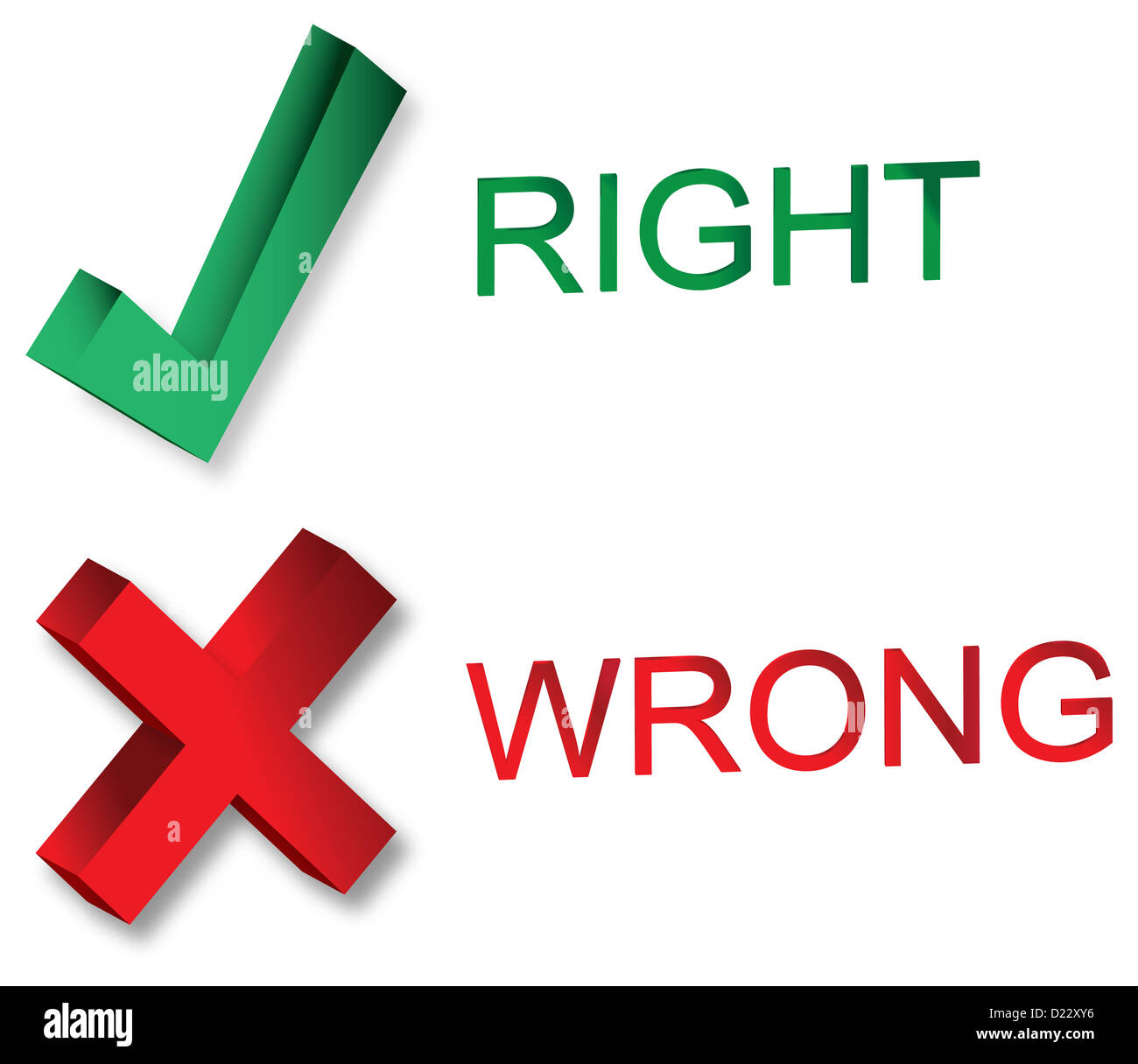 right and wrong symbols