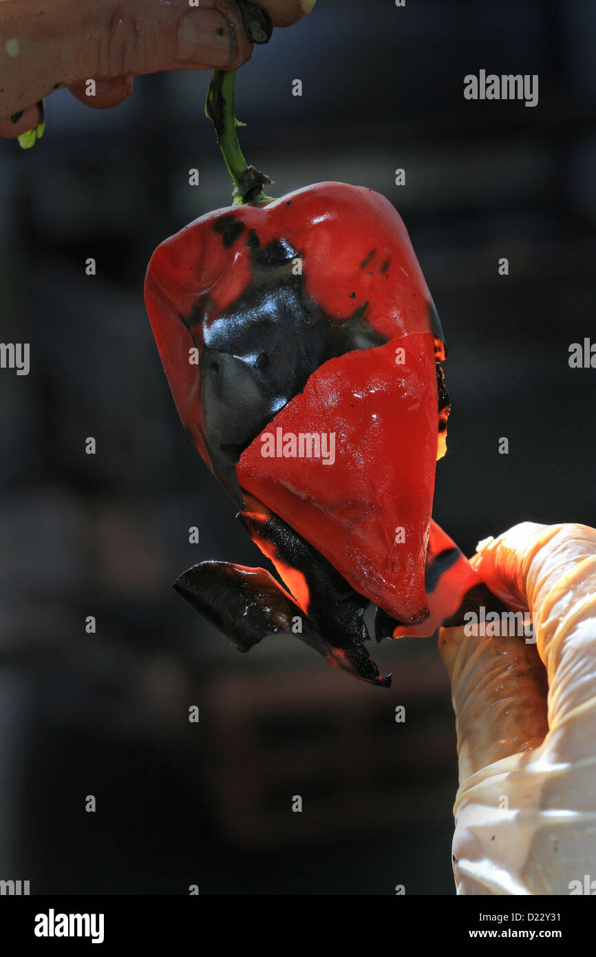 Red roasted peppers, Spanish mediterranean food Stock Photo Alamy