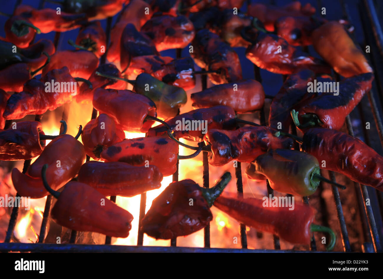 Red roasted peppers, Spanish mediterranean food Stock Photo Alamy