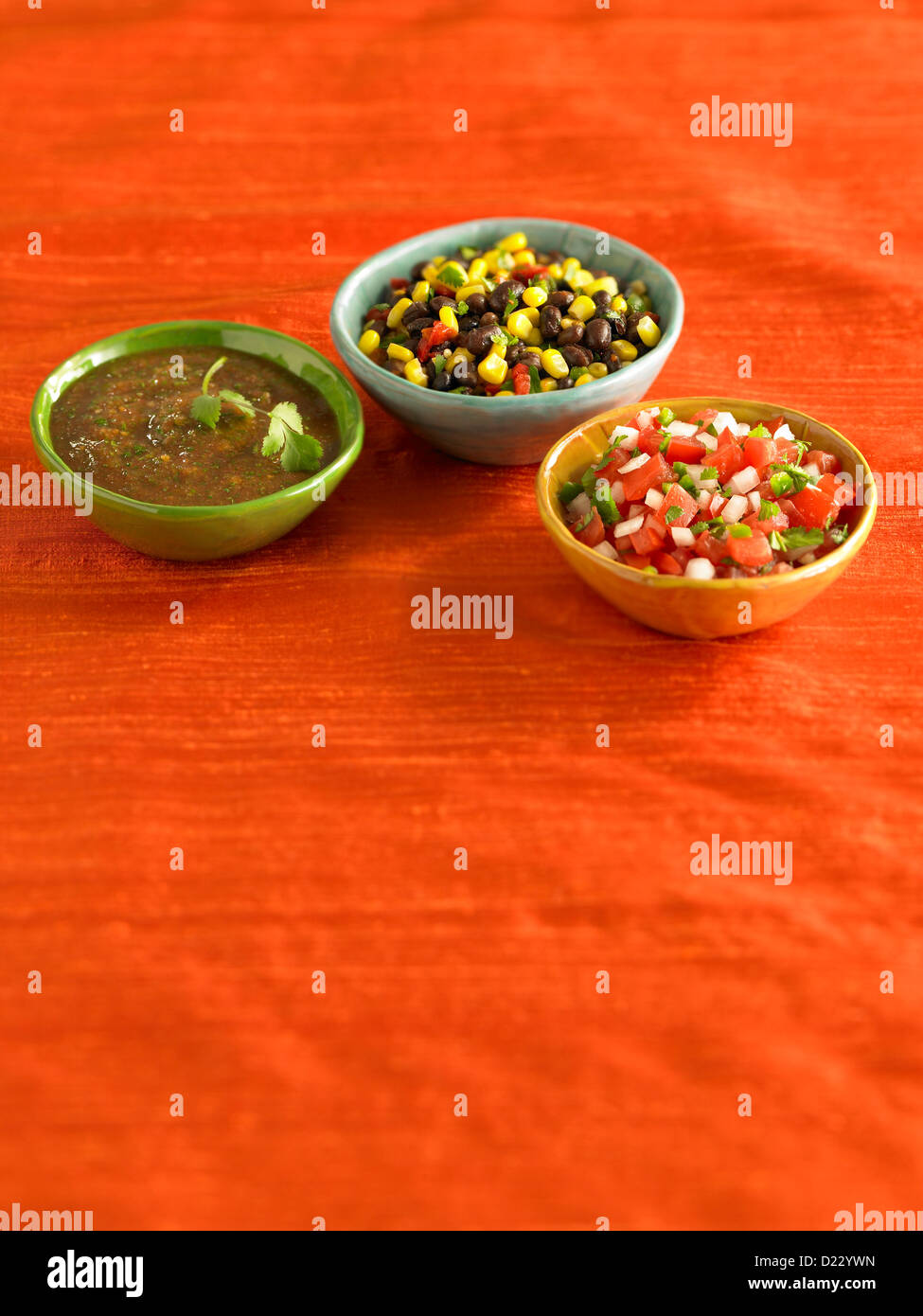 Three salsas Stock Photo
