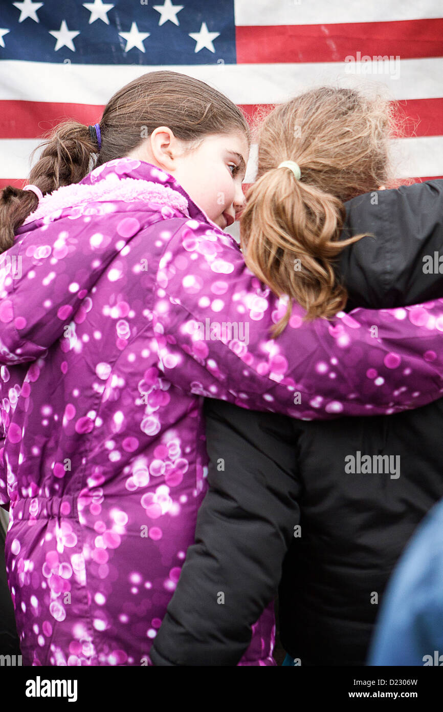 Children comforting each other hi-res stock photography and images - Alamy