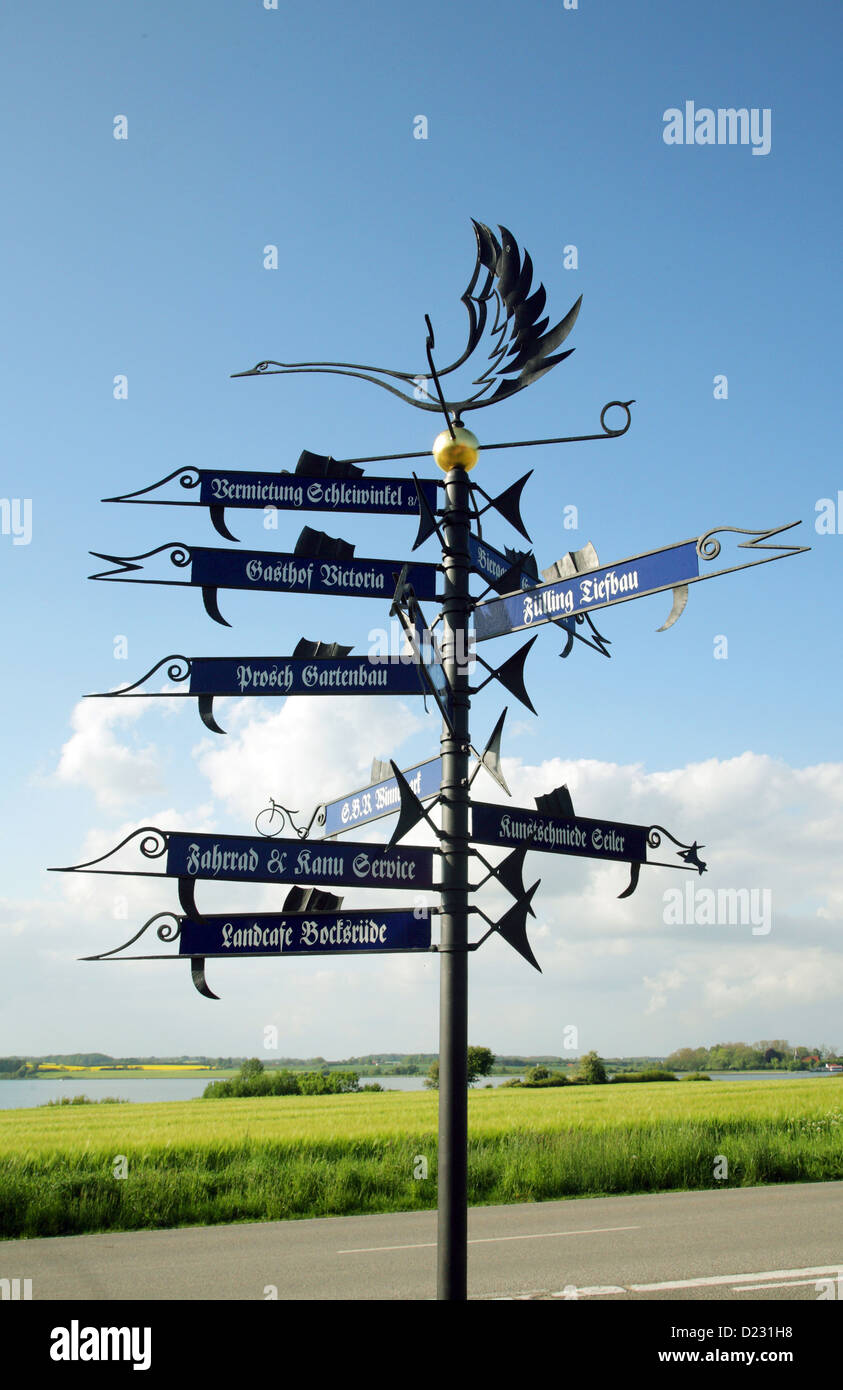 Kappeln, Germany, hand-forged guide in Winnemark Stock Photo - Alamy