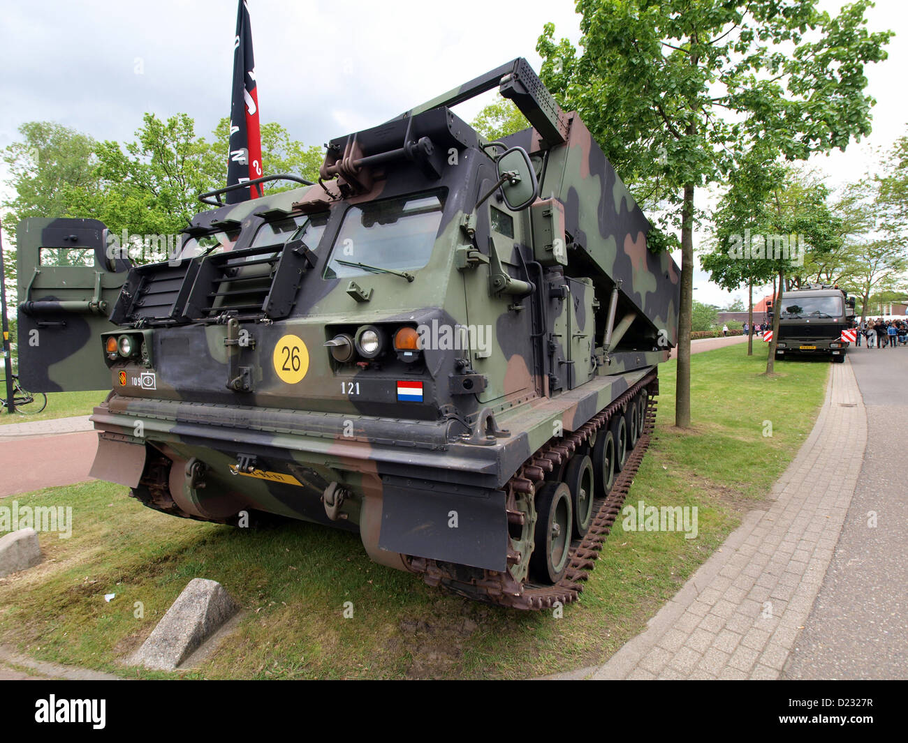 Army Open Day 2012 in the Netherlands Oirschot,Multiple Launch Rocket System Stock Photo