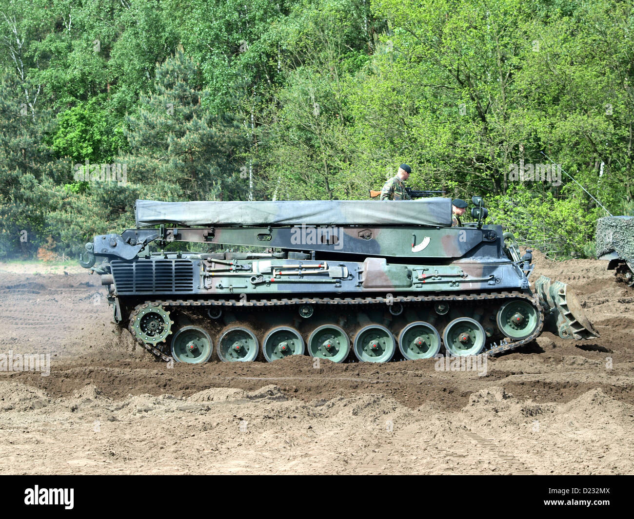 Army Open Day 2012 in the Netherlands Oirschot, Leopard 1 ARV tank Stock Photo