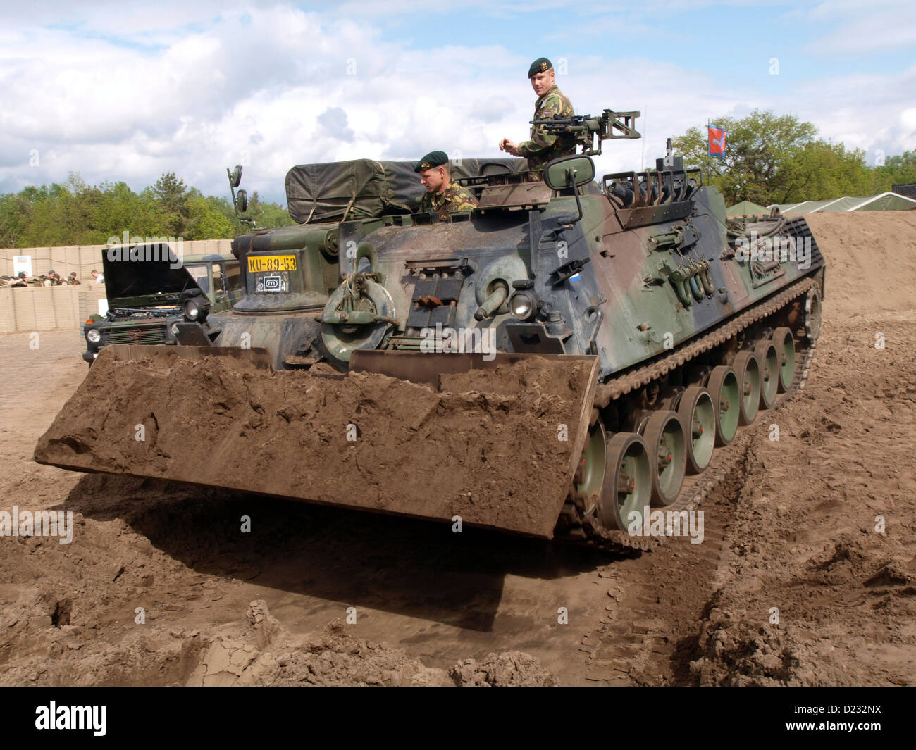 Army Open Day 2012 in the Netherlands Oirschot, Leopard 1 ARV tank Stock Photo