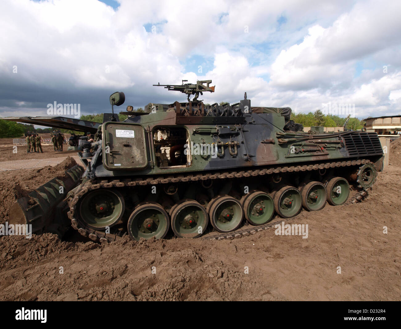 Army Open Day 2012 in the Netherlands Oirschot, Leopard 1 ARV tank Stock Photo