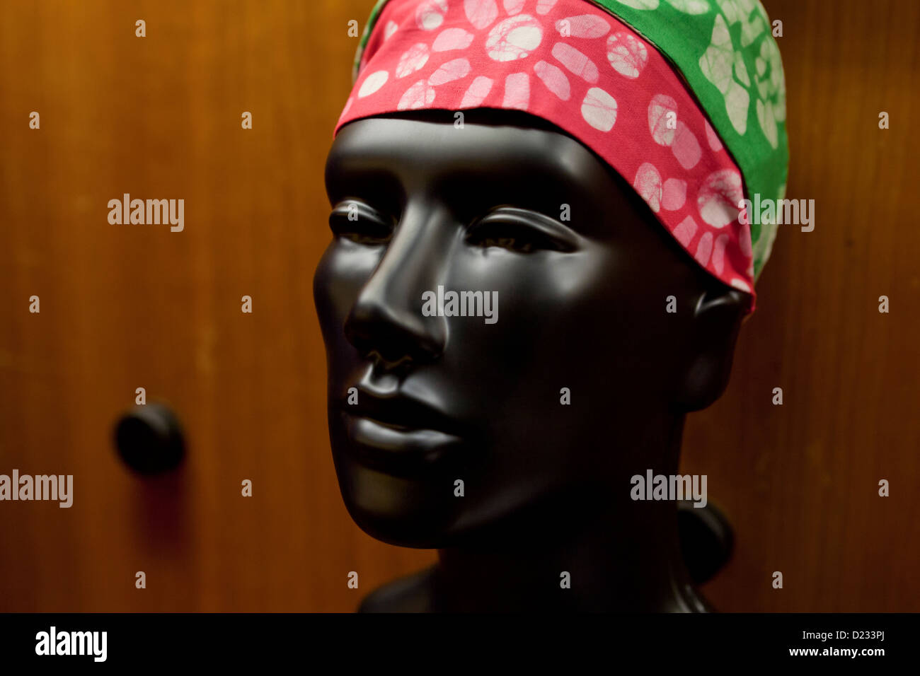 Black mannequin head Stock Photo