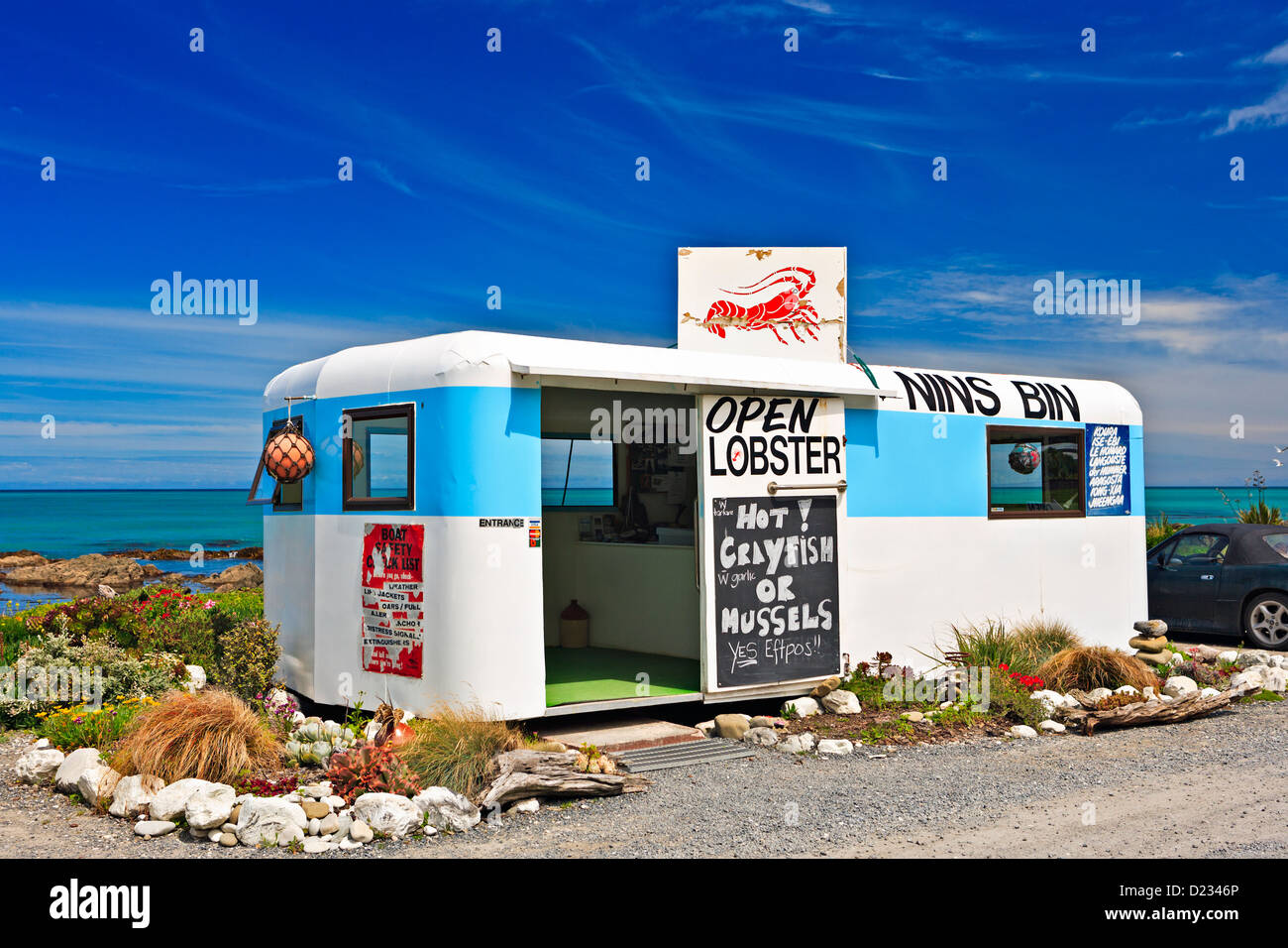 Nin's Bin situated along the Kaikoura Coast, near Kaikoura, East Coast