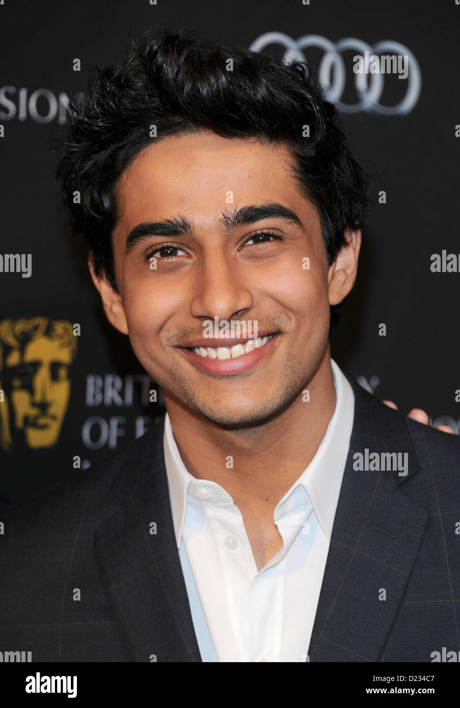Suraj Sharma arrives at the BAFTA awards season tea party in Beverly Hills, America, January 12th 2013 Stock Photo