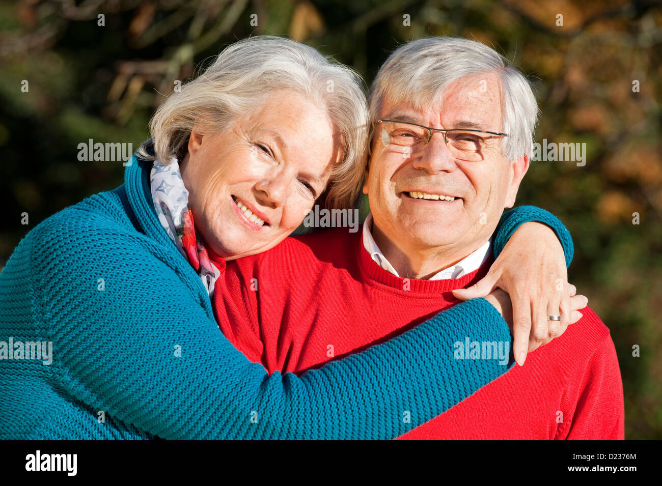 Happy senior couple in nature Stock Photo - Alamy