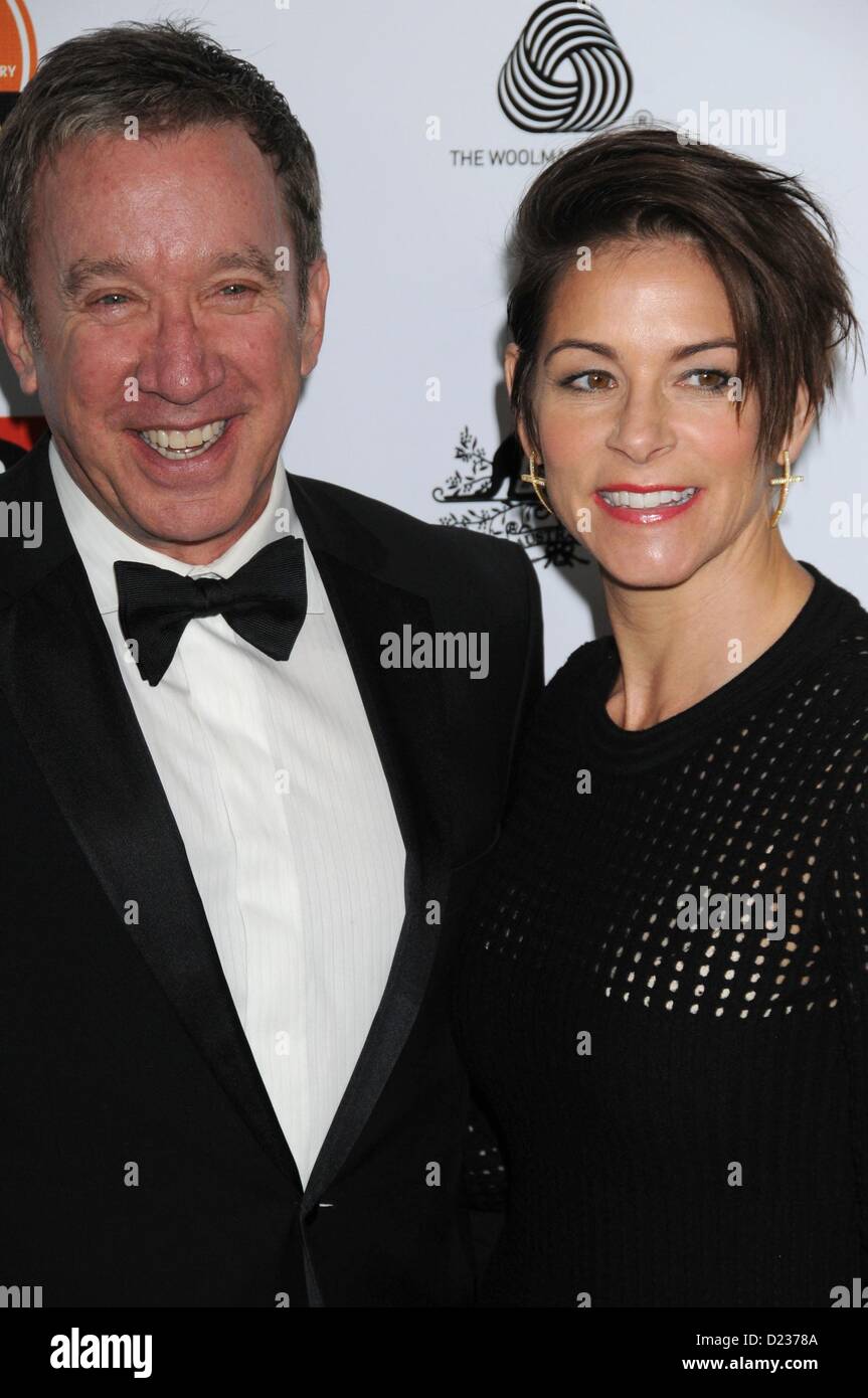 Jan. 12, 2013 - Los Angeles, California, USA - Jan 12, 2013 - Los Angeles, California, USA - Actor TIM  ALLEN, JANE HAJDUK    at  the 2013 G'Day USA Los Angeles Black tie Gala to Honor Paul Hogan, Rose Bryne, John Travolta held at the JW Marriot at LA Live, Los Angeles. (Credit Image: © Paul Fenton/ZUMAPRESS.com) Stock Photo