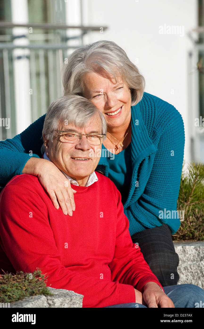 Happy senior couple in nature Stock Photo - Alamy