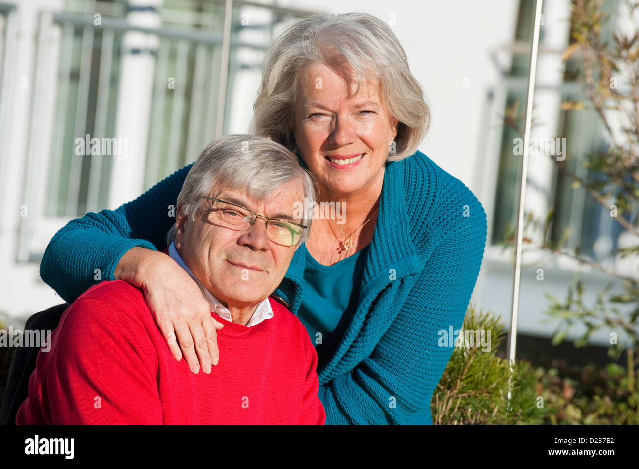 Happy senior couple in nature Stock Photo - Alamy