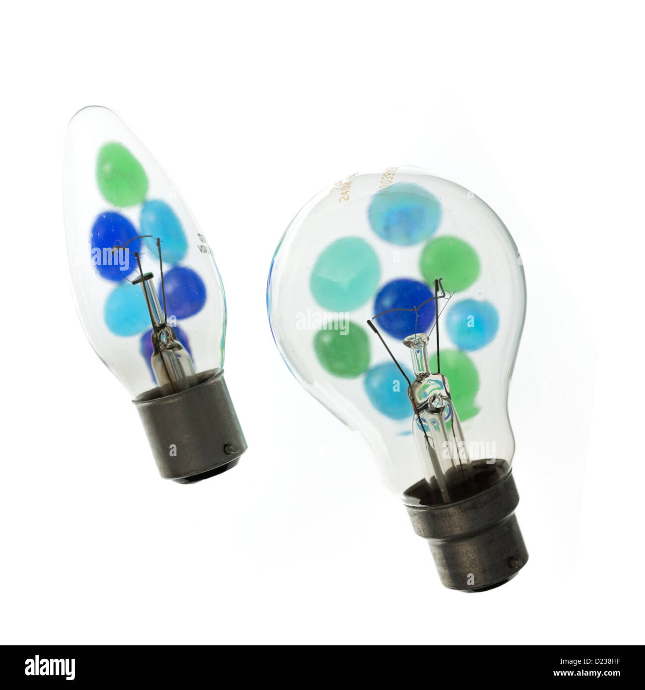 Colour and lightbulb on white background Stock Photo - Alamy