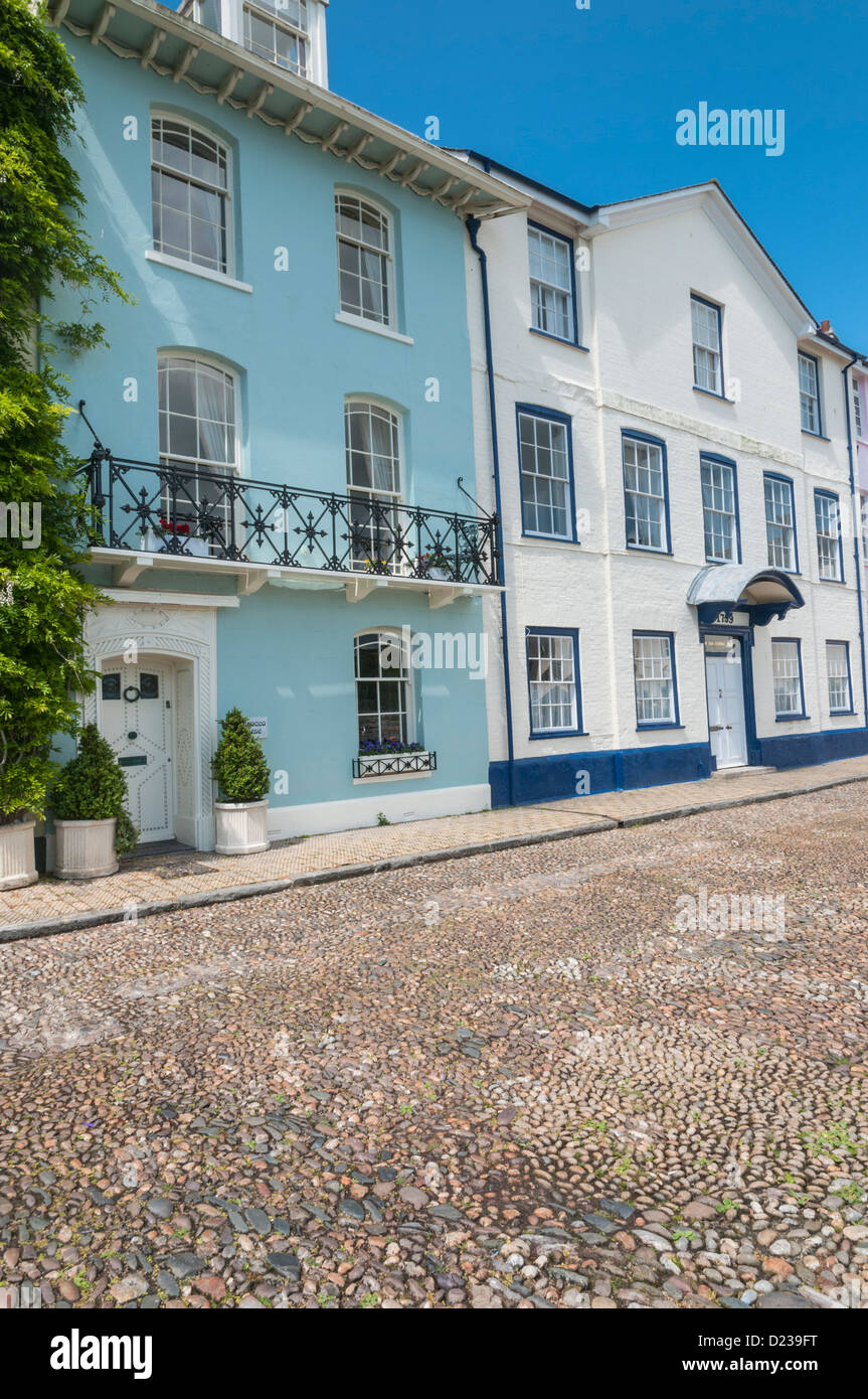 Colourful houses Bayards Cove Dartmouth Devon England Stock Photo Alamy