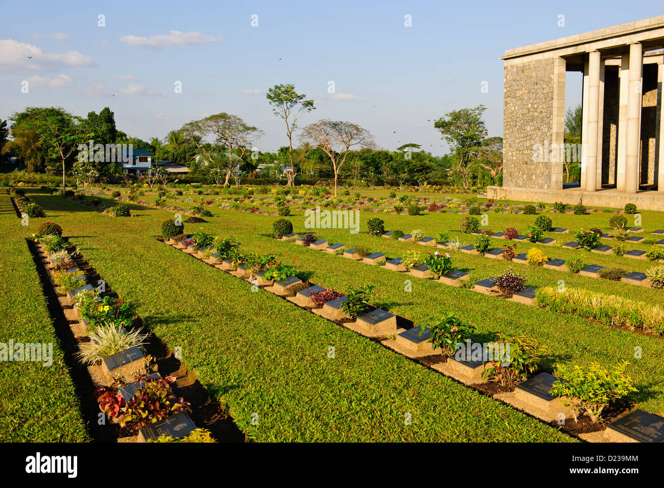 Taukkyan World War II Cemetery,Run by The Commonwealth War Graves Commission (CWGC)Yangon,Myanmar,Rangoon,Burma Stock Photo