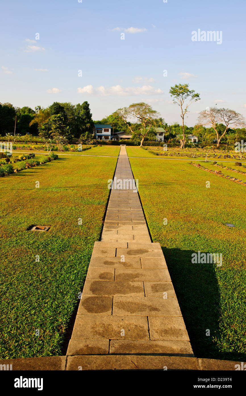 Taukkyan World War II Cemetery,Run by The Commonwealth War Graves Commission (CWGC)Yangon,Myanmar,Rangoon,Burma Stock Photo