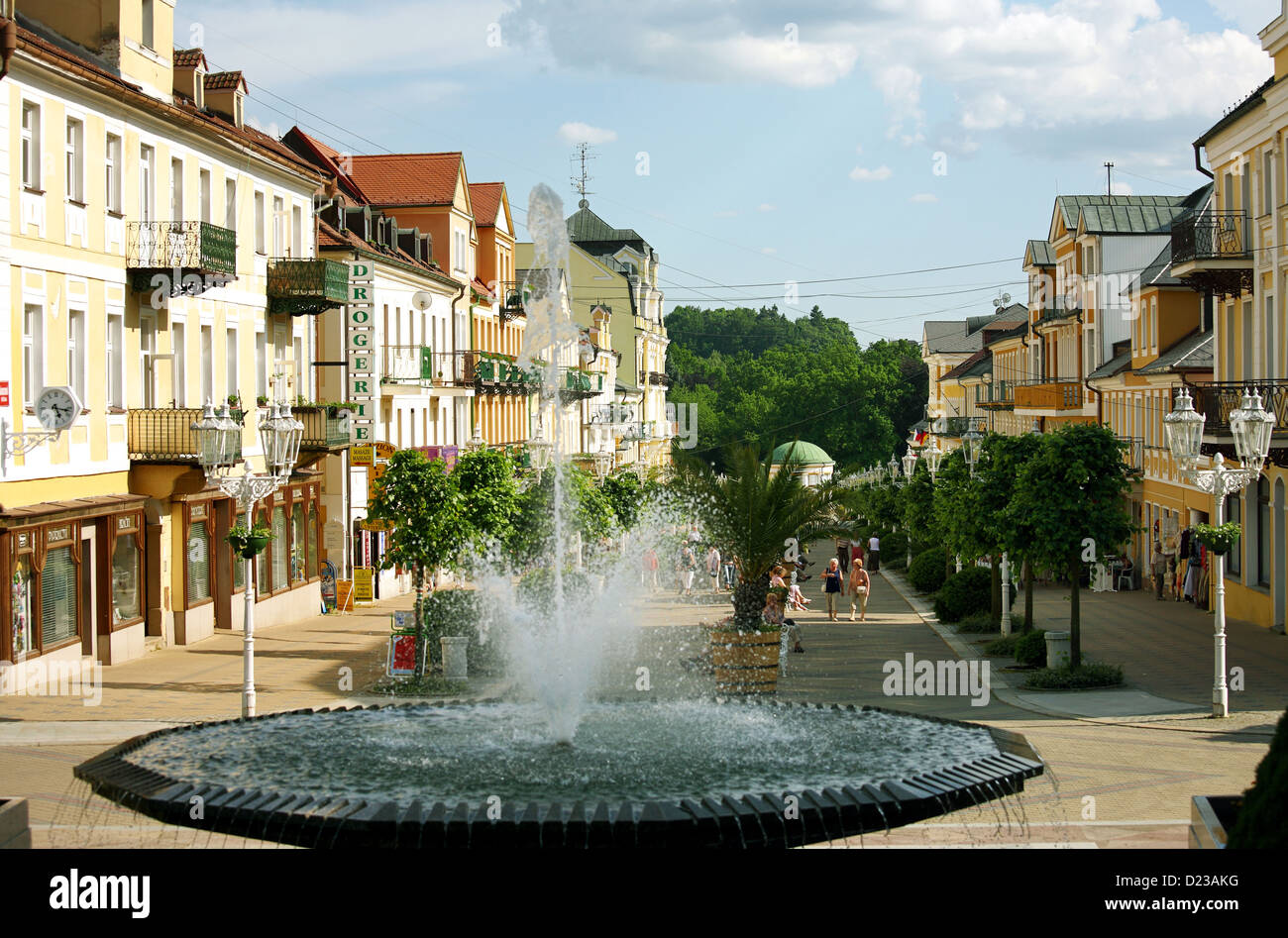 Franzensbad, Czech Republic, the promenade Stock Photo