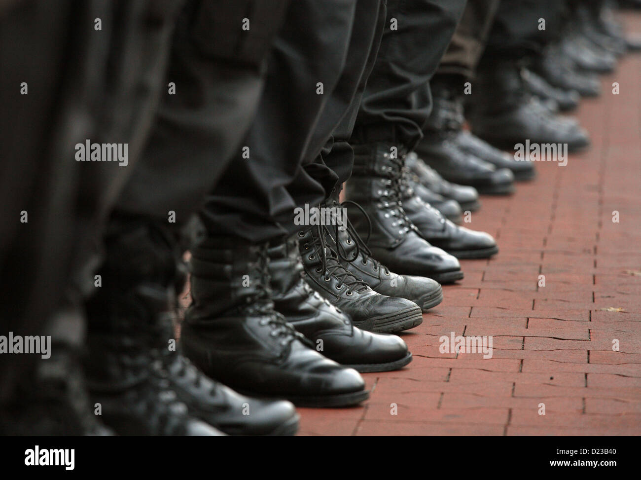 Police boots hi-res stock photography and images - Alamy