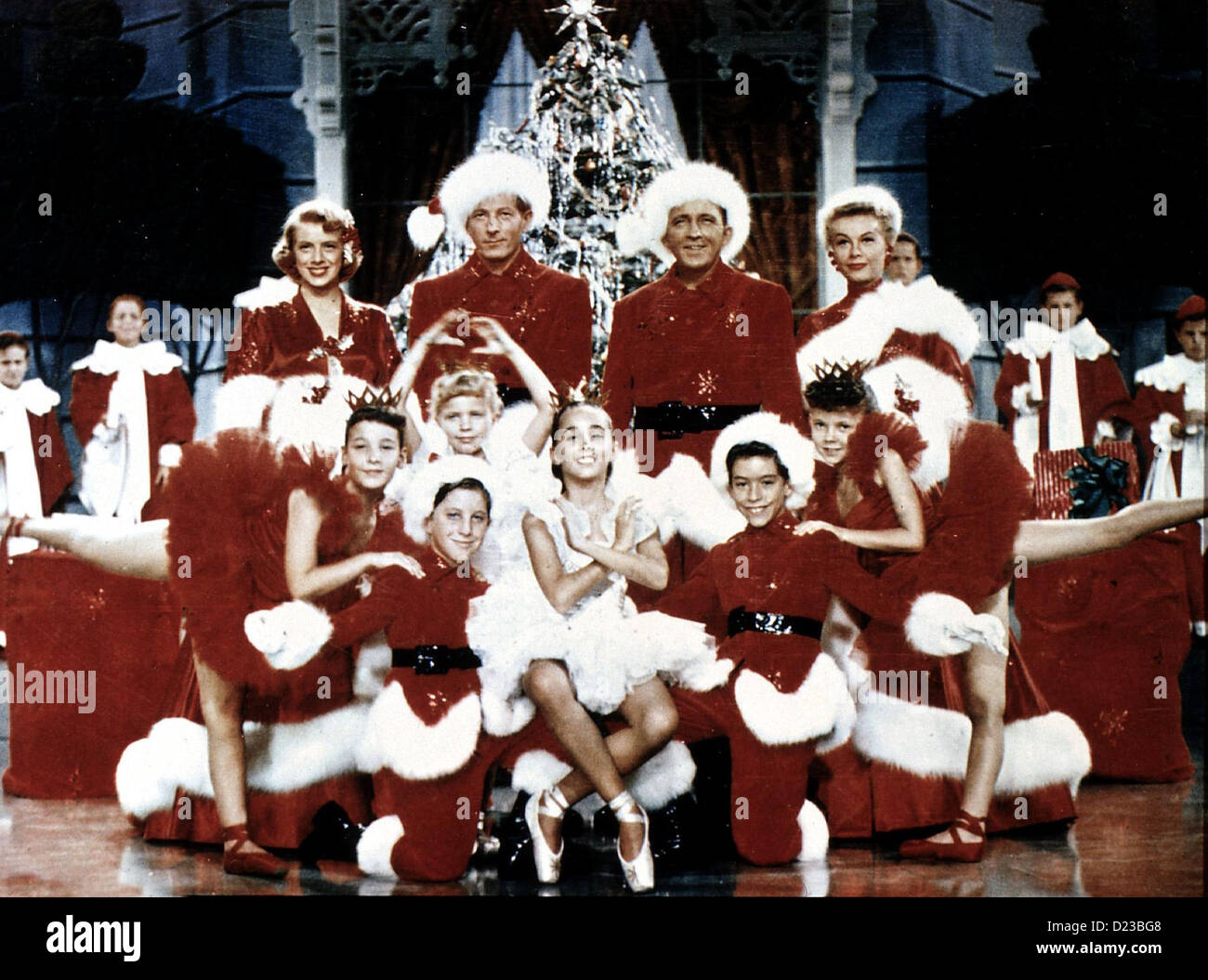 Weisse Weihnachten  White Christmas  Rosemary Clooney, Danny Kaye, Bing Crosby, Vera-Ellen Die Revue ist ein grosser Erfolg Stock Photo