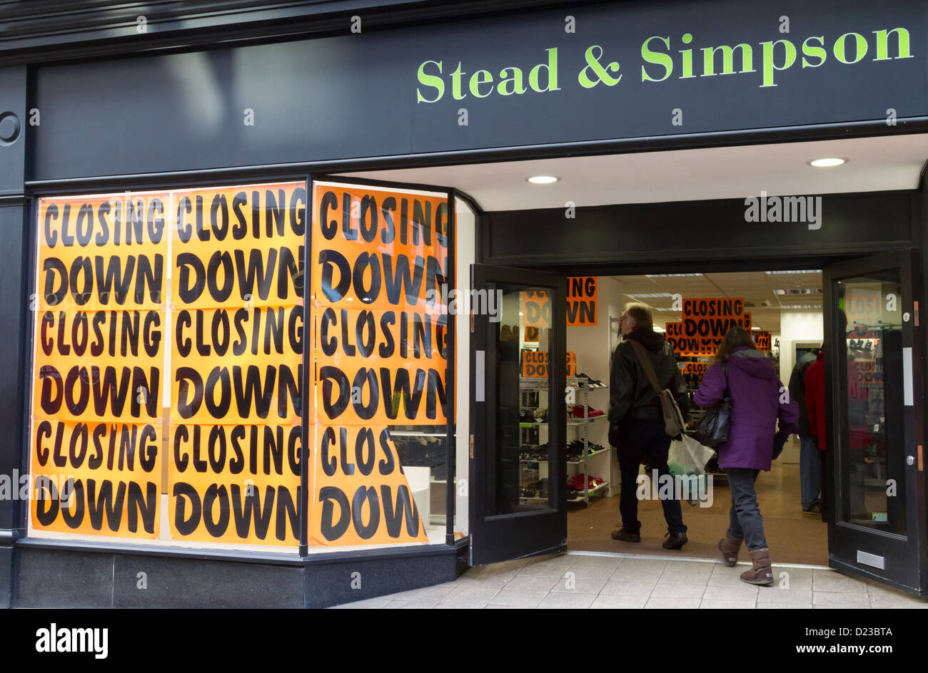Shop closure Stock Photo