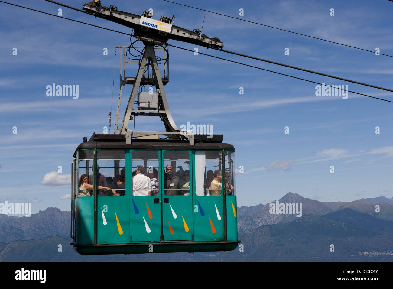 Piedmont Monte Mottarone cablecar Stock Photo Alamy