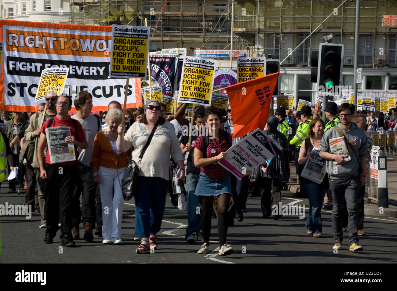 Protesters marching in streets hi-res stock photography and images - Alamy