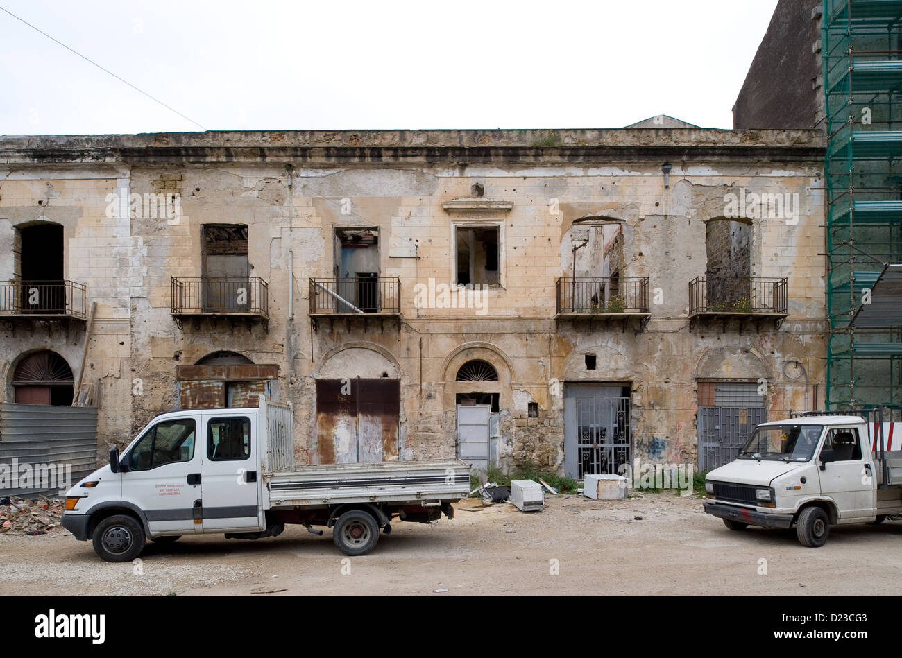 Palermo, Italy, ruins of houses in the city center Stock Photo Alamy