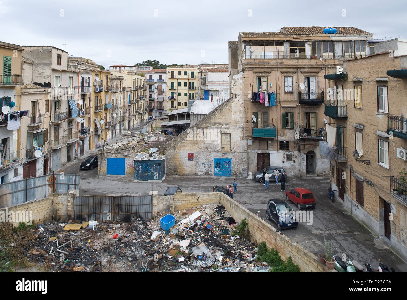 Palermo, Italy, residential area in the city center Stock Photo