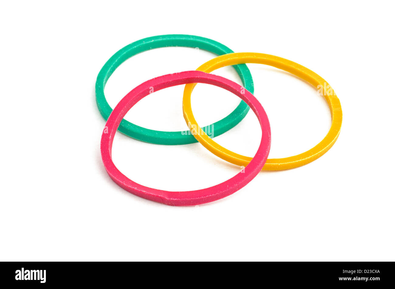 three rubber bands Stock Photo Alamy