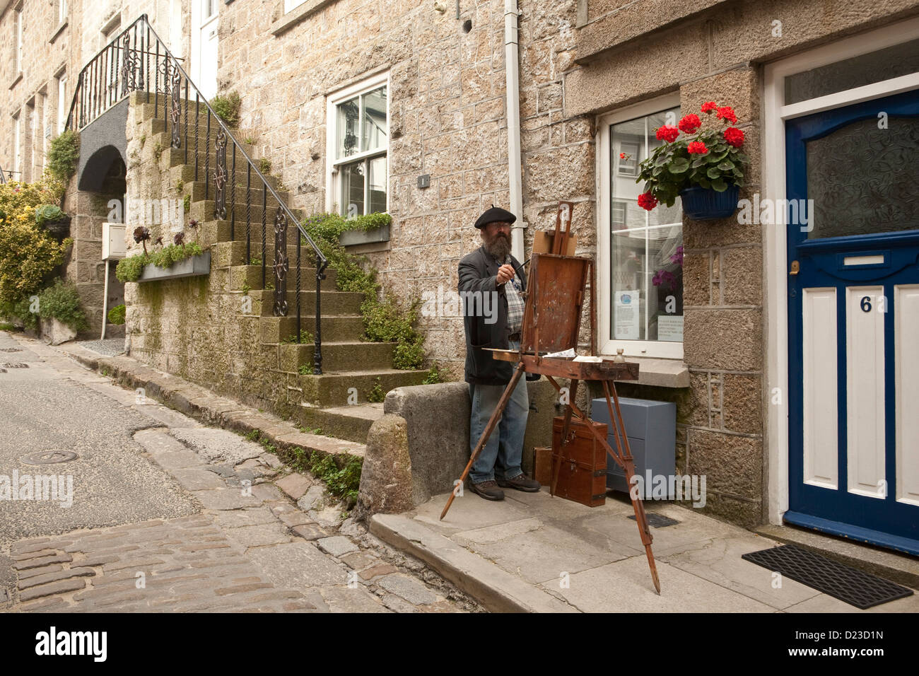 Streets of St Ives, Cornwall Stock Photo